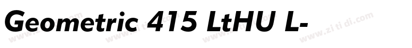 Geometric 415 LtHU L字体转换